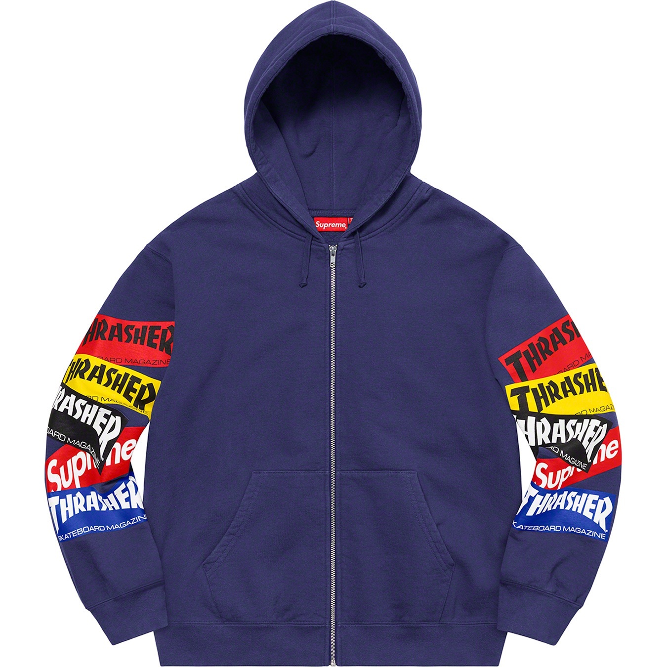 Supreme®/Thrasher® Multi Logo Zip Up Hooded Sweatshirt view 5